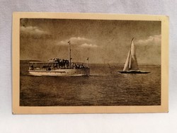 Hajó vitorlás Balaton képeslap