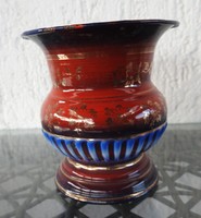 Old fire enamel vase - enameled vase