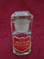 Gyógyszeres üveg - Morphin. hydrochl. felirattal - morfium.