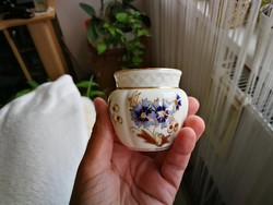 Zsolnay búzavirág mintás porcelán  kis kaspó