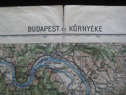 Budapest and its surroundings 1917-1918. Size 63 x 48 cm