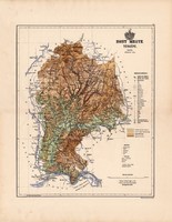 Hont megye térkép 1886 (5), vármegye, atlasz, Kogutowicz Manó, 44 x 57 cm, Gönczy Pál, eredeti