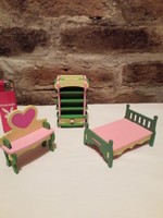 Miniatűr  fa baba bútorok 3 db