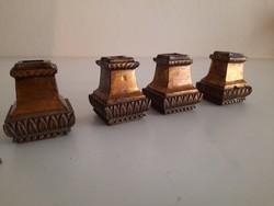 4 db Empire bronz asztalláb papucs