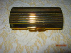 Arany színű tükrös  fém rúzstartó szelence