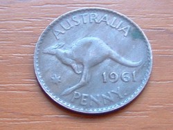 AUSZTRÁLIA 1 PENNY 1961 KENGURU p Perth Mint (dot after Y) #  ( KEDVEZMÉNY LENT!!) 