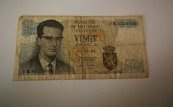 Belgium 20 francs 1964 VG