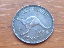 AUSZTRÁLIA 1 PENNY 1964 KENGURU m Melbourne Mint (no dot after Y) #  ( KEDVEZMÉNY LENT!!) 