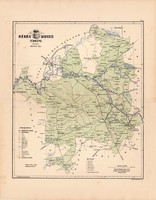 Békés megye térkép 1889 (5), Magyarország, vármegye, atlasz, Kogutowicz Manó, 44 x 57 cm, eredeti