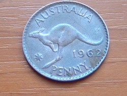 AUSZTRÁLIA 1 PENNY 1962 KENGURU p Perth Mint (dot after Y) #  ( KEDVEZMÉNY LENT!!) 