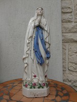 Hatalmas porcelán,100éves kb. Mária szobor, Szent, 41cm magas, Lourdes madonna. Francia szobor. r 