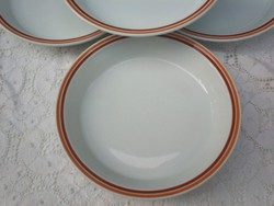 Retro alföldi porcelánok, kocsonyás, főzelékes tányér 4 db, 21 cm, darabra