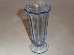 Régebbi kék talpas üveg váza