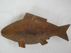Réz hal alakú tál