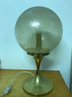 Brutál nagy német réz lámpa gömb búrával midcentury P87