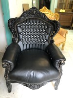 Barokk fotel fekete 