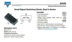 BAV99-GS08 VISHAY Switching Diodes 70V 4,5A dual dióda-MPL csomagautomatába is mehet-sima posta is
