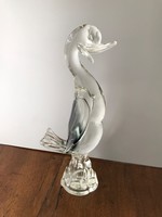 Olasz Muránói Sommerso üveg kacsa szobor P147