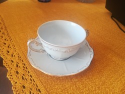 Zsolnay  barokk tollazott leveses csésze alátéttel