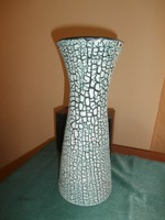 Retro repesztett mázas szép nagy váza 30cm