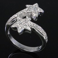 52 And genuine white topaz with 925 silver ring