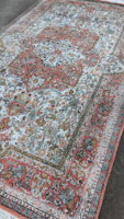Régi selyem Kashmir kézi csomózású szőnyeg