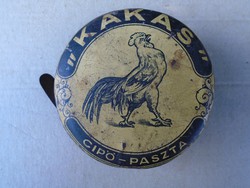 1930-ból Kakas cipö paszta fémdoboz !