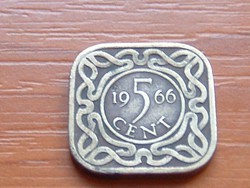 SURINAME 5 CENT 1966 KAKAS ÉS HAL Pénzverde: Utrecht  Coin alignment ↑O↓ #