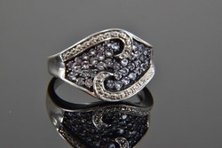 Tanzanite stone silver ring 24 mm large size