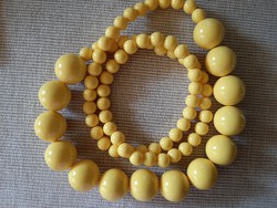 Retro citrom sárga nyaklánc 170 g, 104 cm