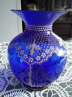 Parádi kék "csipke csoda" váza, az utolsó darabok egyike! 