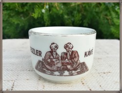 Régi vastagfalú Keszler Kávé Budapest porcelán csésze 1920-30 2.