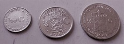 Ezüst  1/10 GULDEN 1/4 Gulden és 1/2 Gulden Holland-India  Hollandia egyben