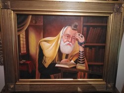 "Öreg rabbi" olajfestmeny Szepesi Andor