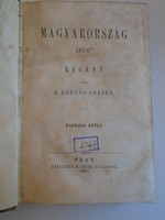 G008 Báró Eötvös József - Magyarország 1514-ben III. kötet  1847 Pest, Hartleben K.Adolf tulajdona 