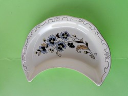 Zsolnay búzavirág mintás csontos tányér