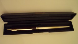 Push-button ico pen (burgundy-matt silver) brand new.