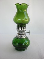 Mini zöld üveg petróleumlámpa