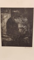 Charles Raszler (1925-2005). Historical etching, ours is life