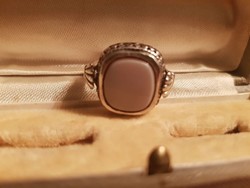 Antik drágaköves ezüst pecsétgyűrű 