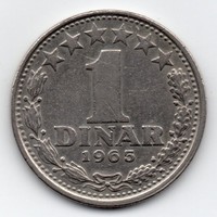 Jugoszlávia SFR 1 jugoszláv Dínár, 1965