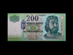 UNC 200 FORINT A LEGELSŐ SZÉRIÁBÓL - RITKASÁG - 1998