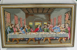 Az utolsó vacsora kézi gobelin fali kép szentkép