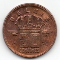 Belgium 50 belga cent, 1970, flamand