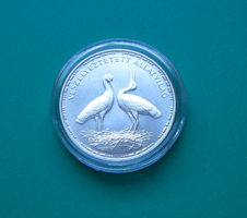 1992 - Ezüst 200 Ft - Veszélyeztetett állatvilág (Fehér gólya) - BU