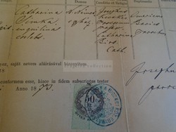 D172647 Régi irat  BICSKE Rosalia Simka (1857) - kiállítva  1870