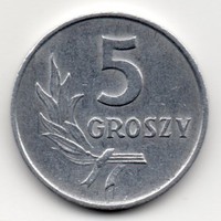 Lengyelország 5 lengyel groszy, 1968