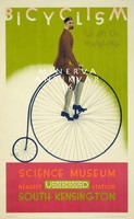 Kerékpár/bicikli múzeumi kiállítás reklám London 1928 Austin Cooper Vintage/antik plakát reprint