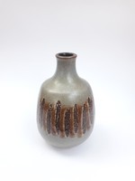 Retro kerámia váza - német palackváza - matt, szürke és barna színekben