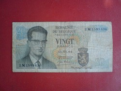 Bankjegy - Belgium 20 francs 1964